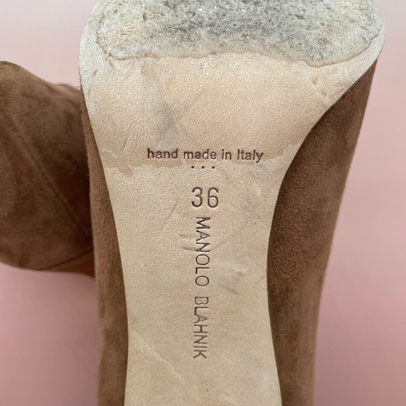 Manolo Blahnik BB 105 mm Suede Pumps with dust bag, size 36. - Picture 6 of 6